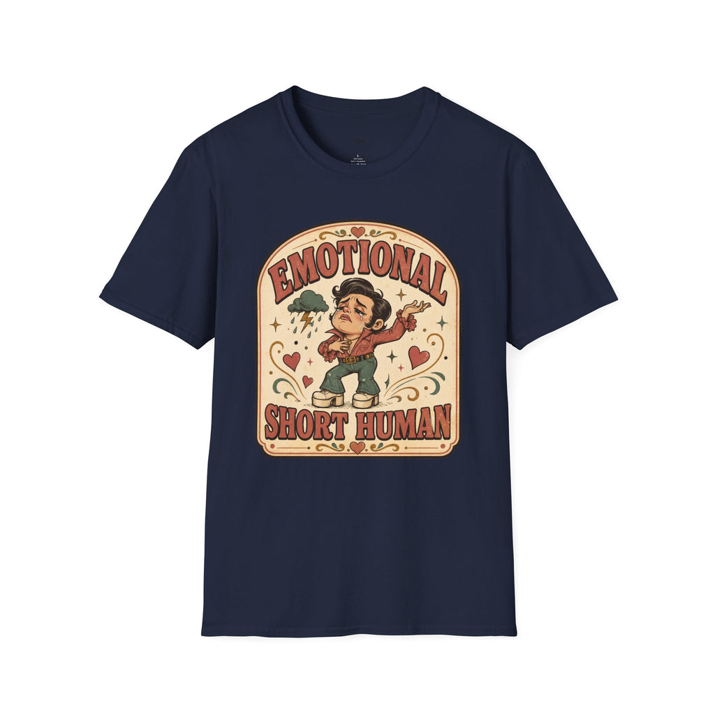 Emotional Short Human T-Shirt Vintage Design