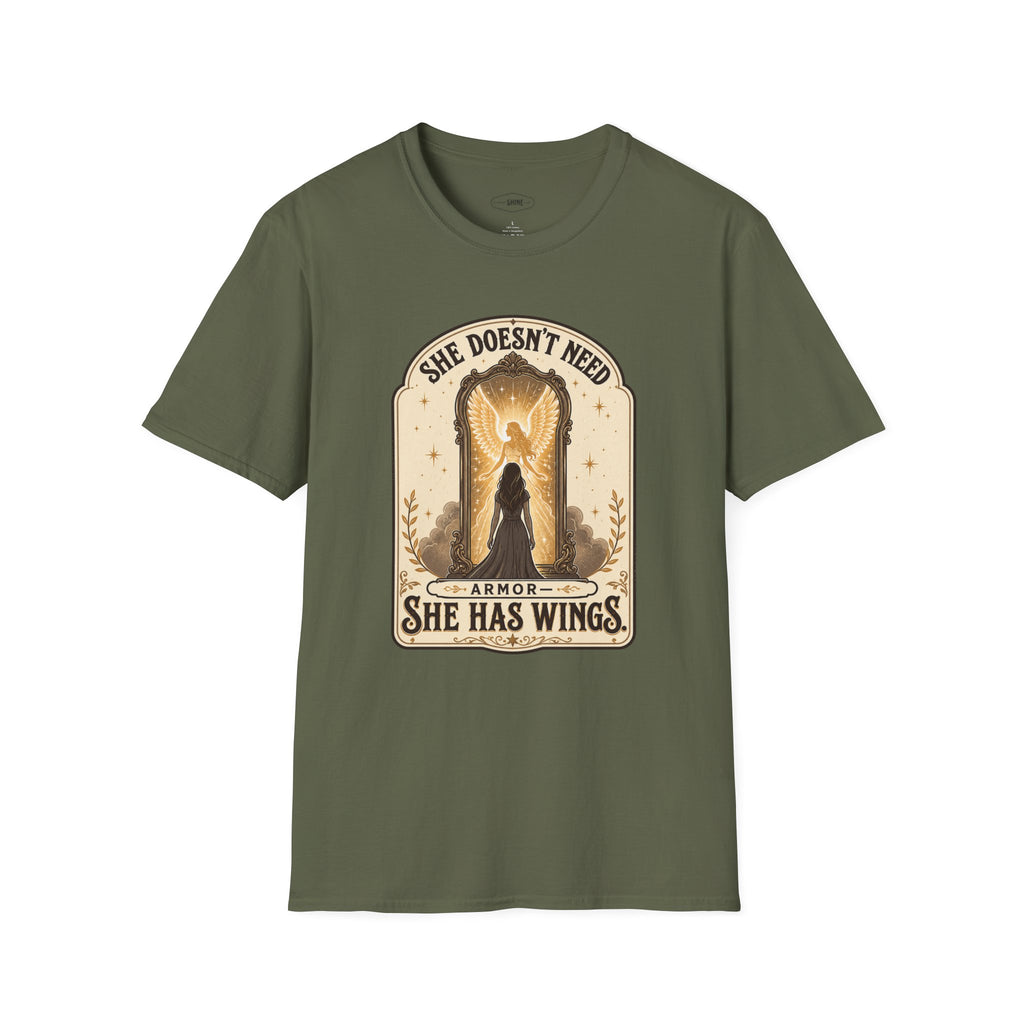 She Doesn't Need Armor, She Has Wings T-Shirt Vintage Design
