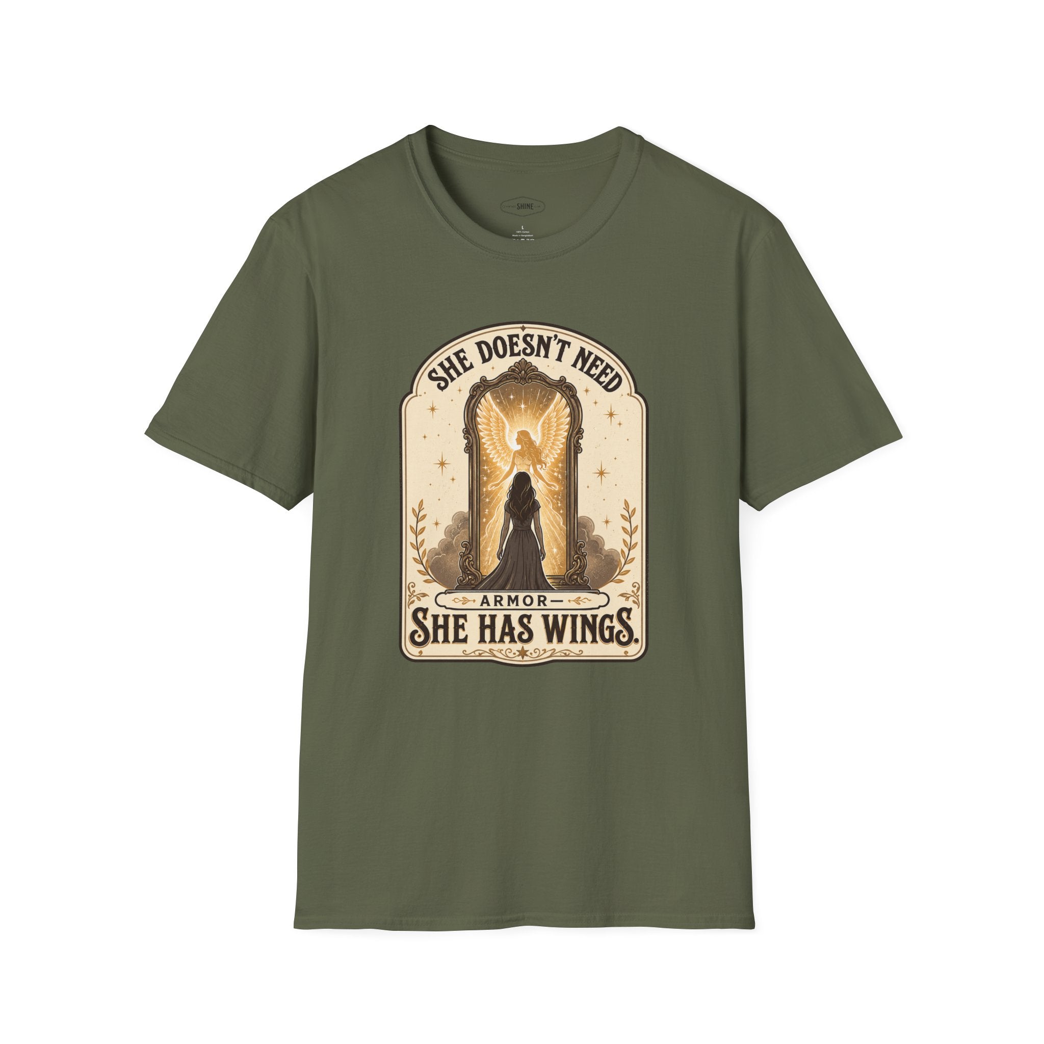 She Doesn't Need Armor, She Has Wings T-Shirt Vintage Design