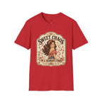 Sweet Chaos in a Woman's Form T-Shirt Vintage Design