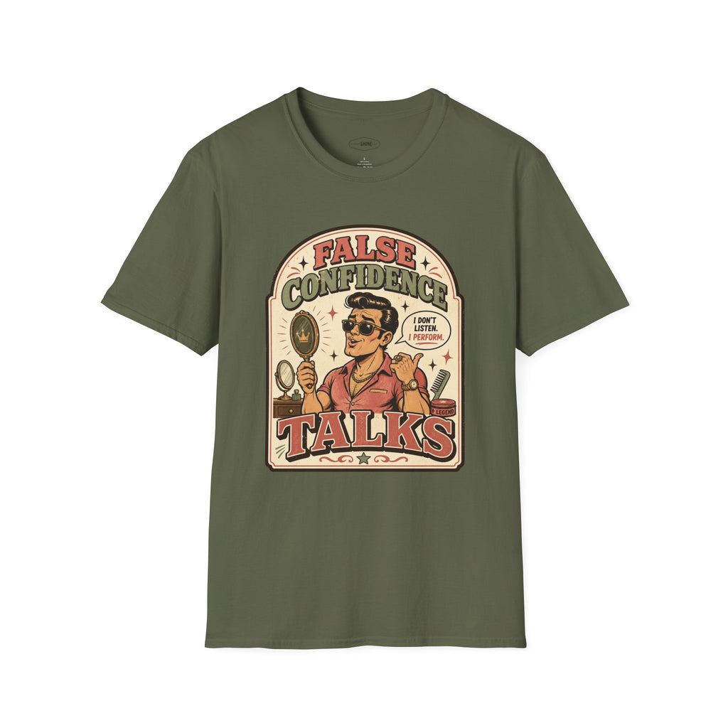 False Confidence Talks T-Shirt Vintage Design