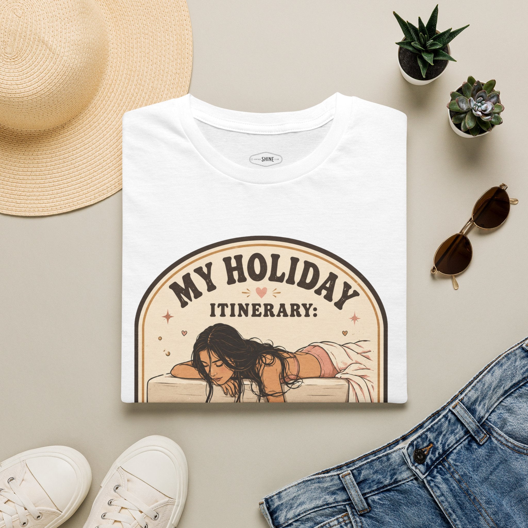 My Holiday Itinerary: Nothing T-Shirt Vintage Design
