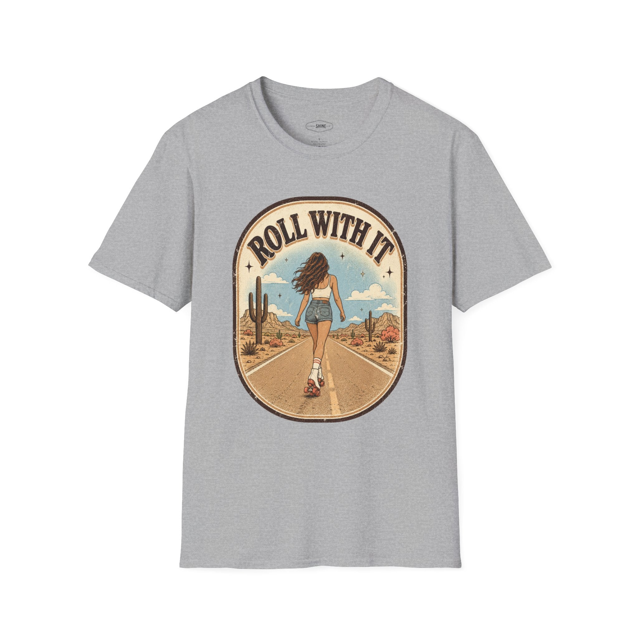 Roll With It T-Shirt Vintage Design