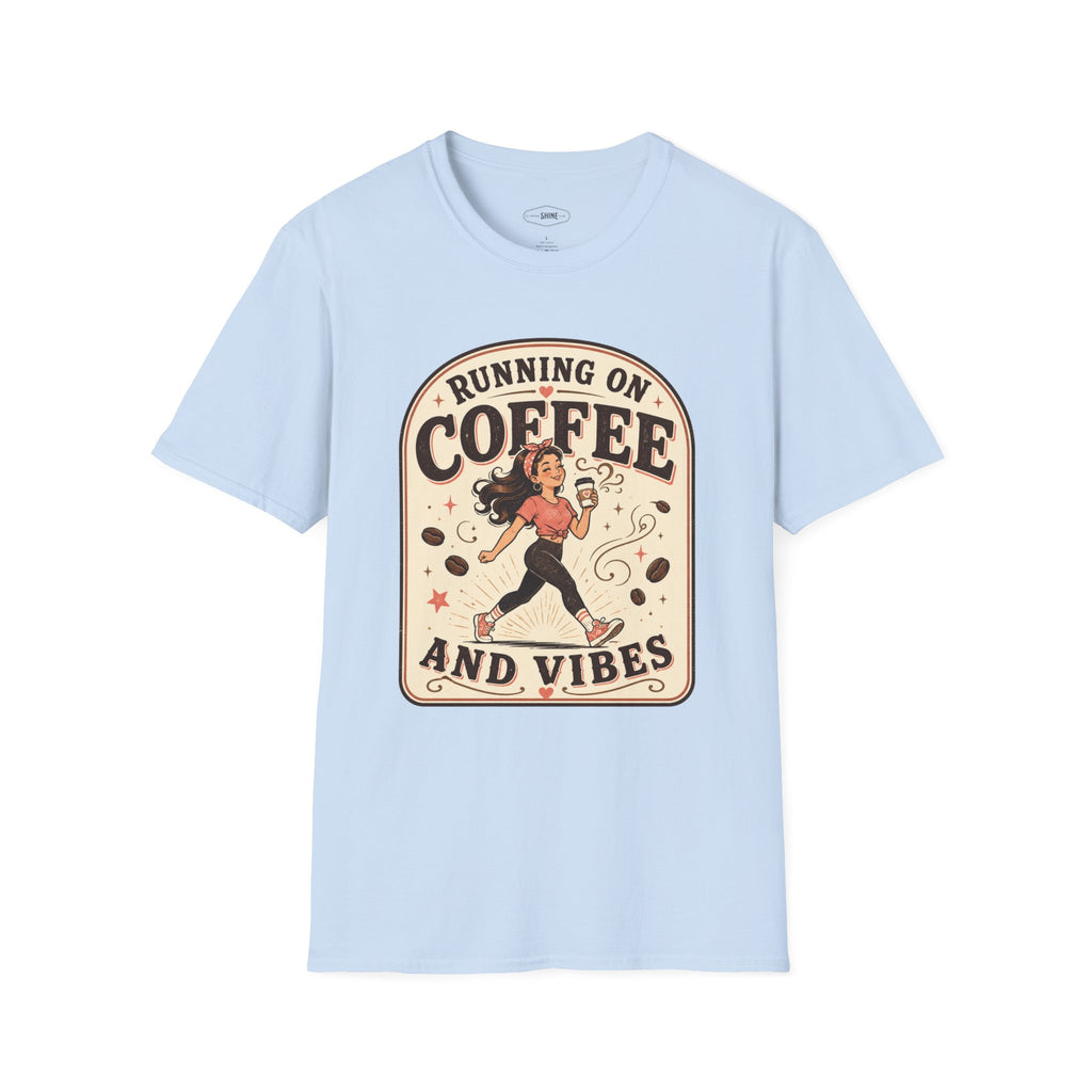 Running on Coffee and Vibes T-Shirt Vintage Design