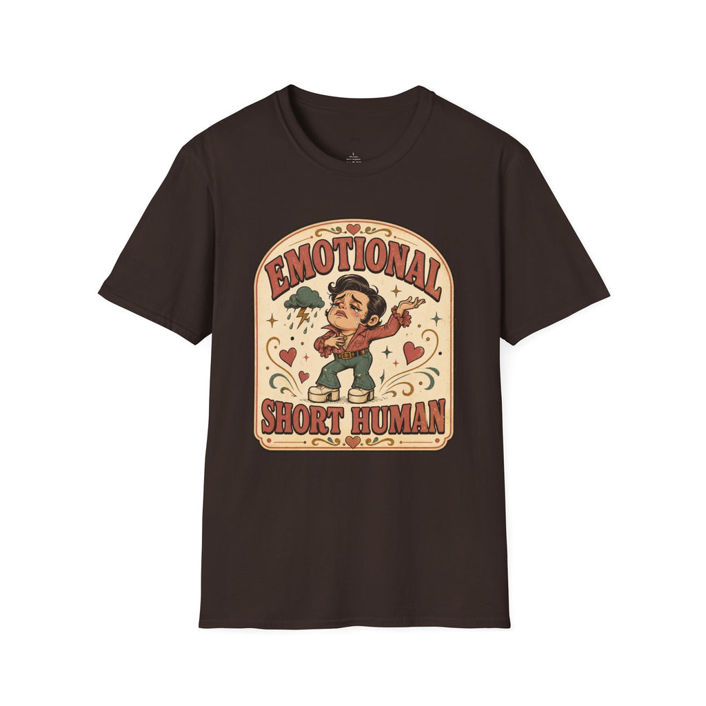 Emotional Short Human T-Shirt Vintage Design