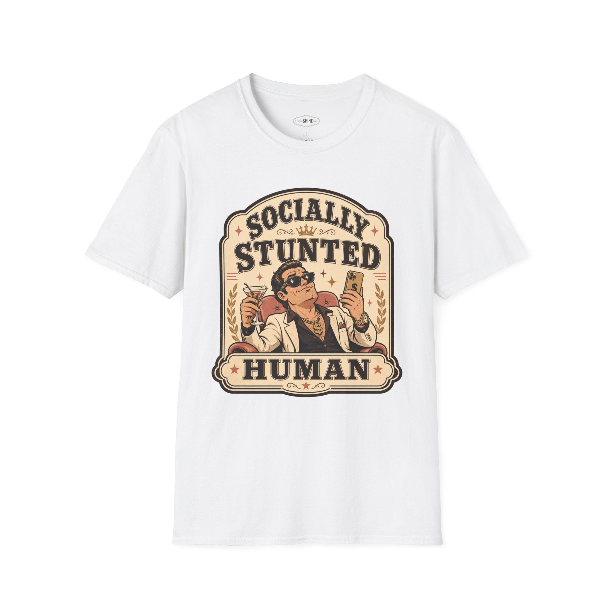 Socially Stunted Human T-Shirt Vintage Design