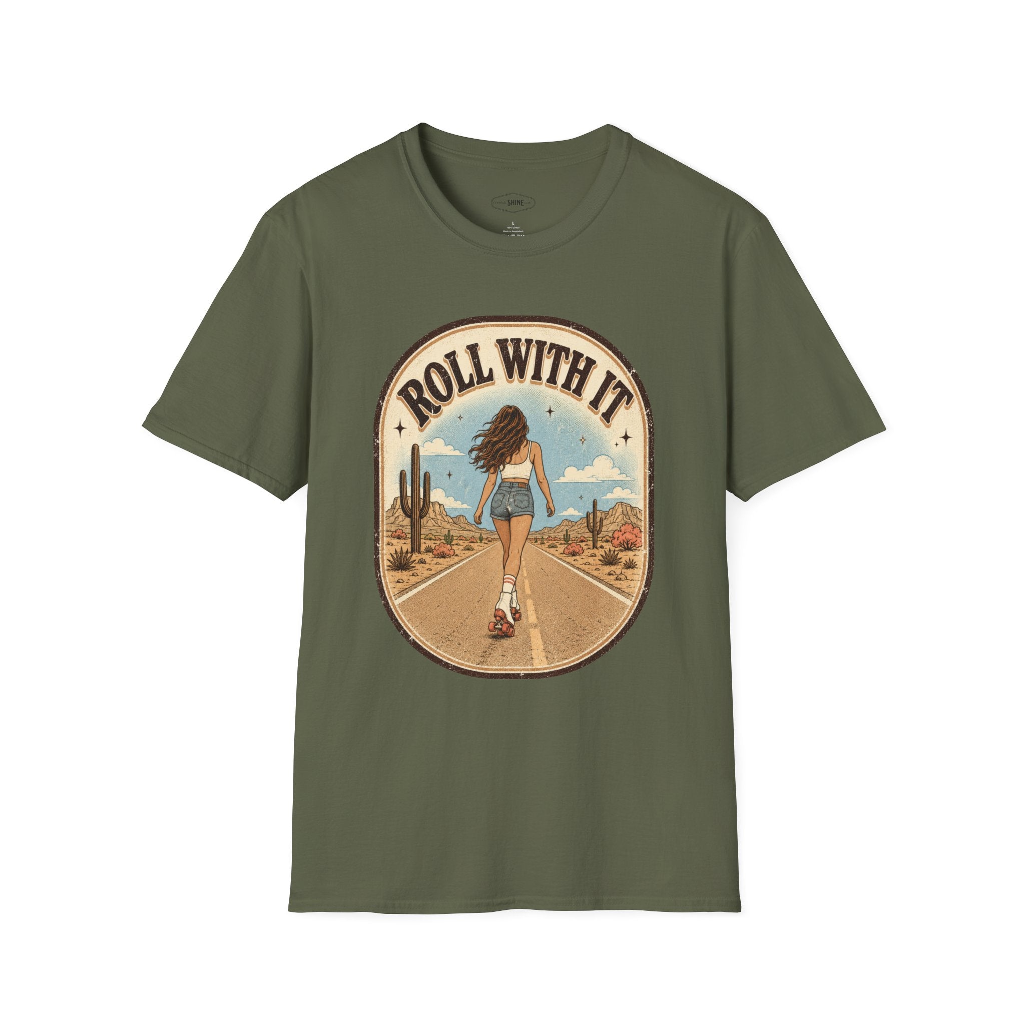 Roll With It T-Shirt Vintage Design