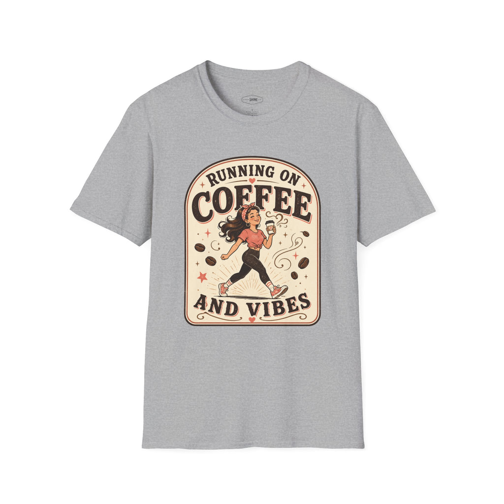 Running on Coffee and Vibes T-Shirt Vintage Design