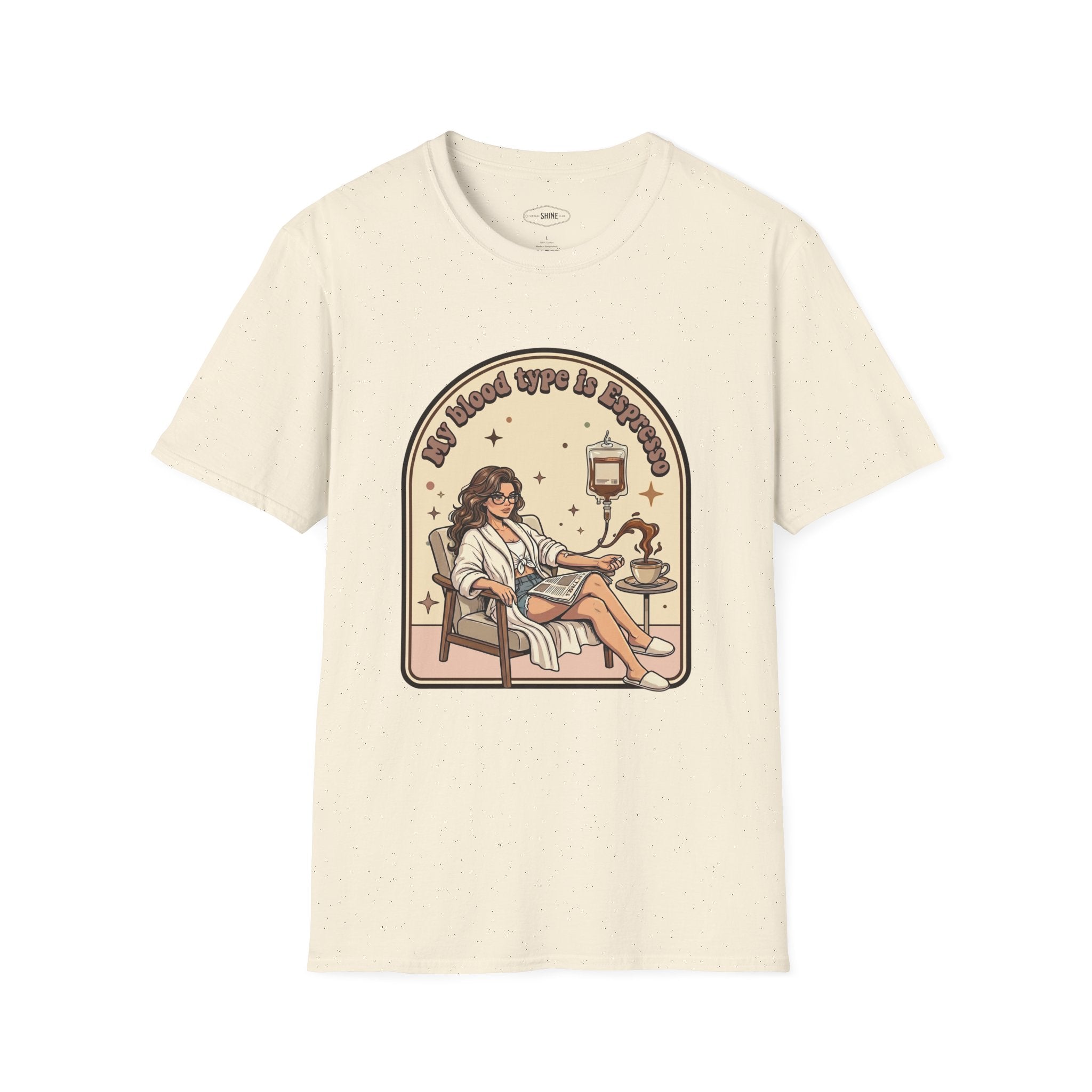 My Blood Type Is Espresso T-Shirt Vintage Design