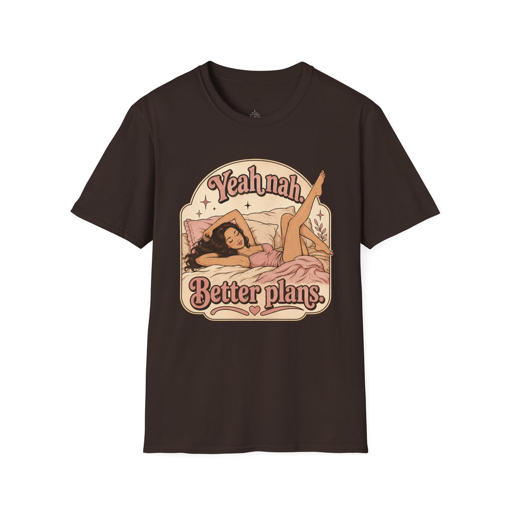 Yeah Nah Better Plans T-Shirt Vintage Design