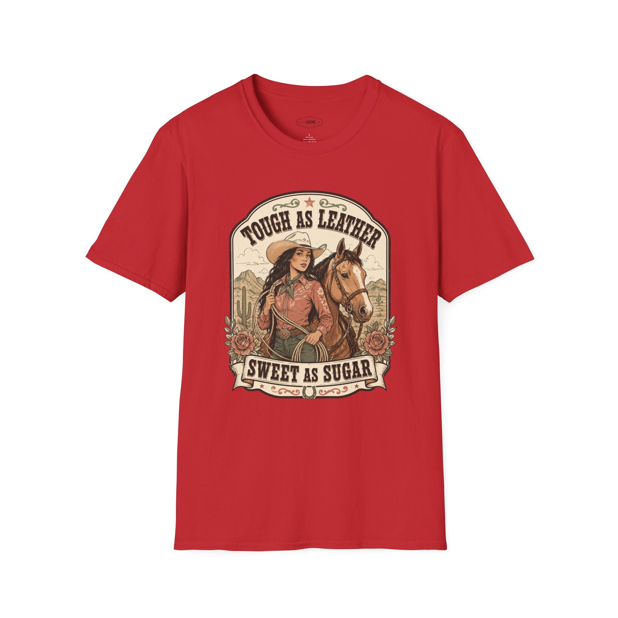 Tough as Leather, Sweet as Sugar T-Shirt Vintage Design