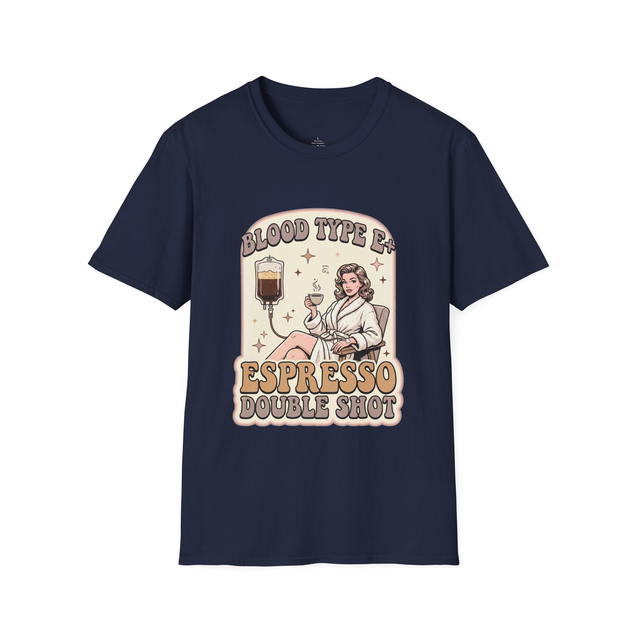 Blood Type E+ Espresso Double Shot T-Shirt Vintage Design