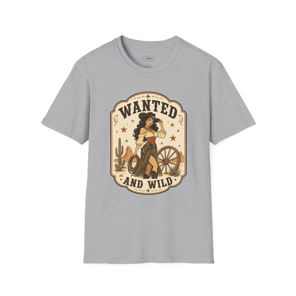 Wanted and Wild T-Shirt Vintage Design