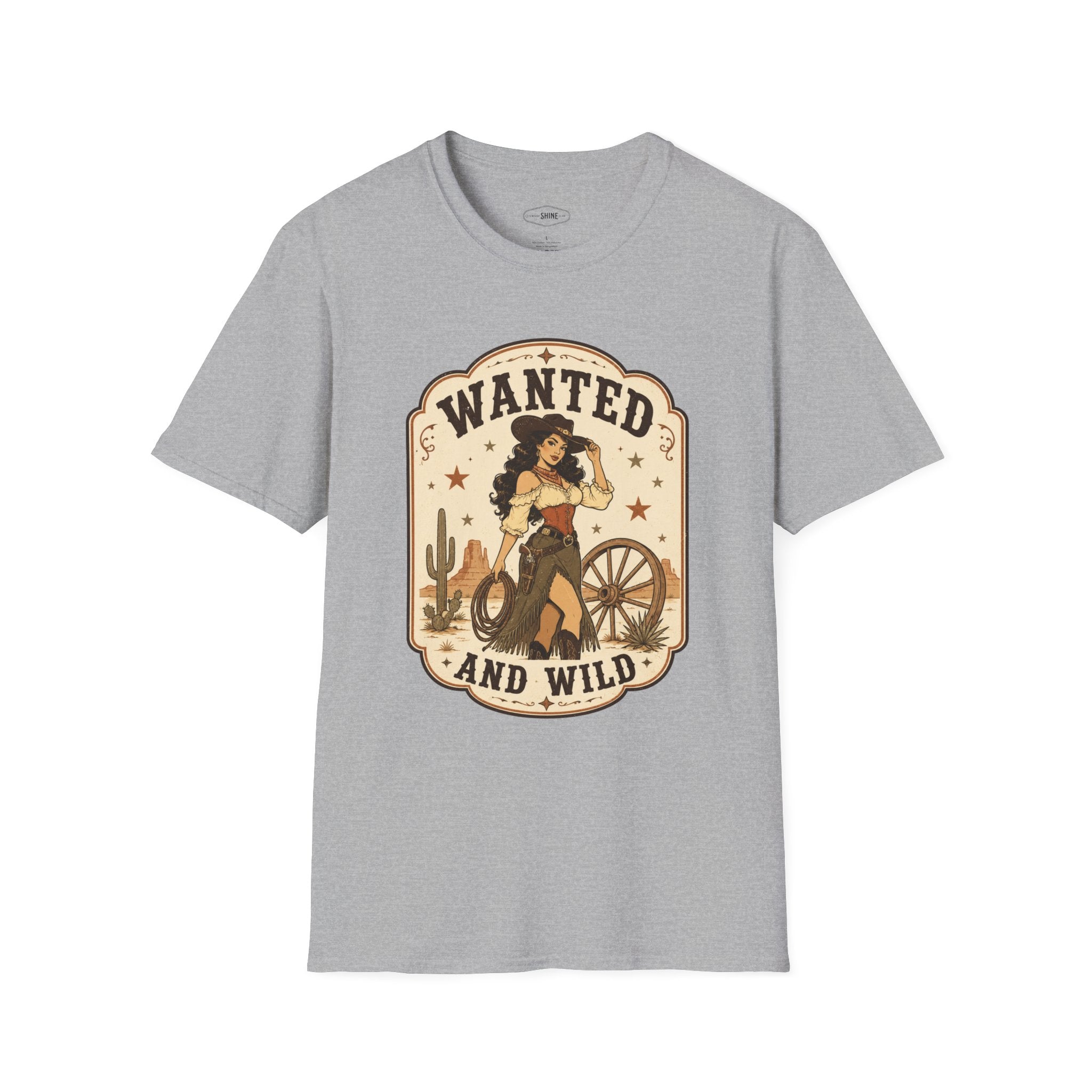 Wanted and Wild T-Shirt Vintage Design