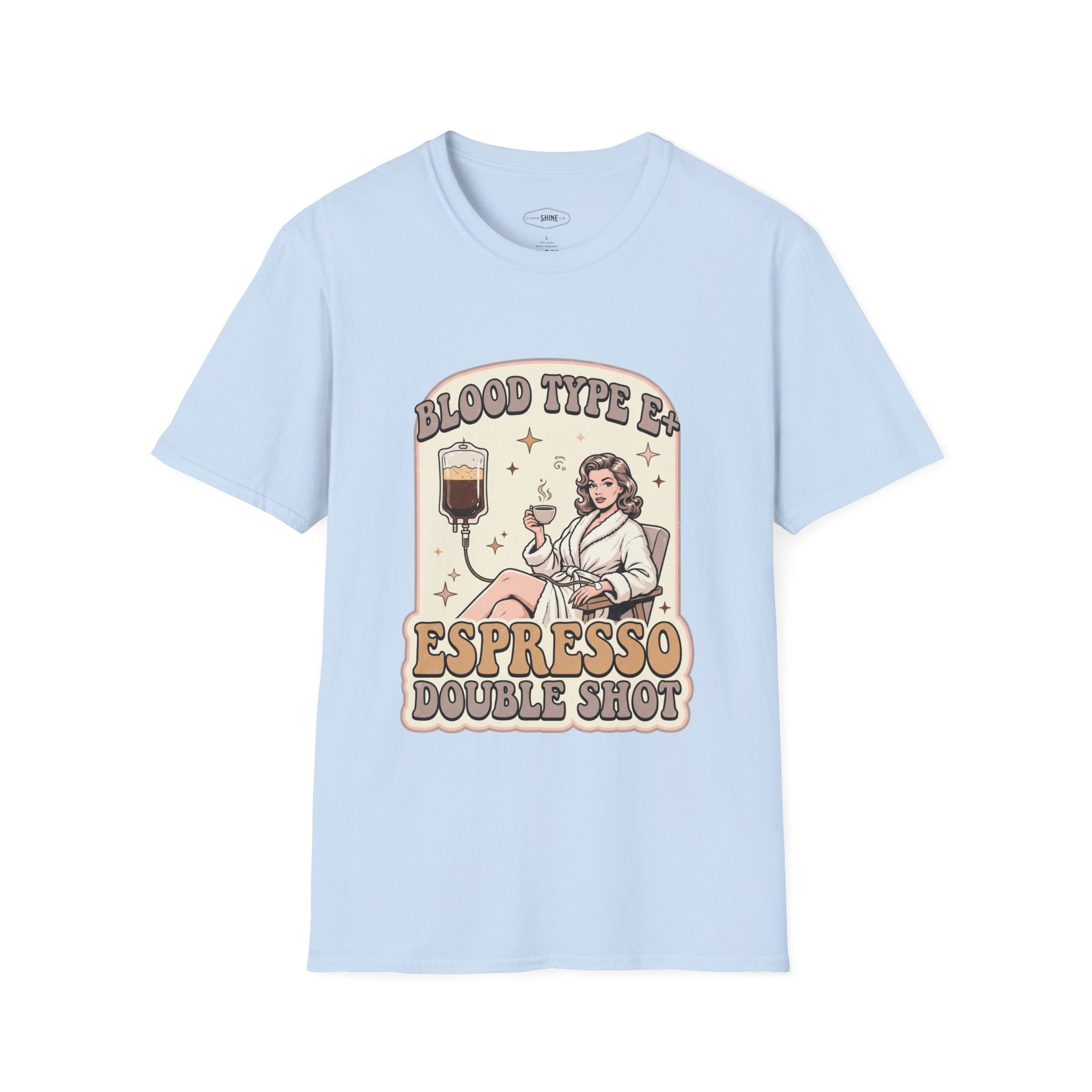 Blood Type E+ Espresso Double Shot T-Shirt Vintage Design