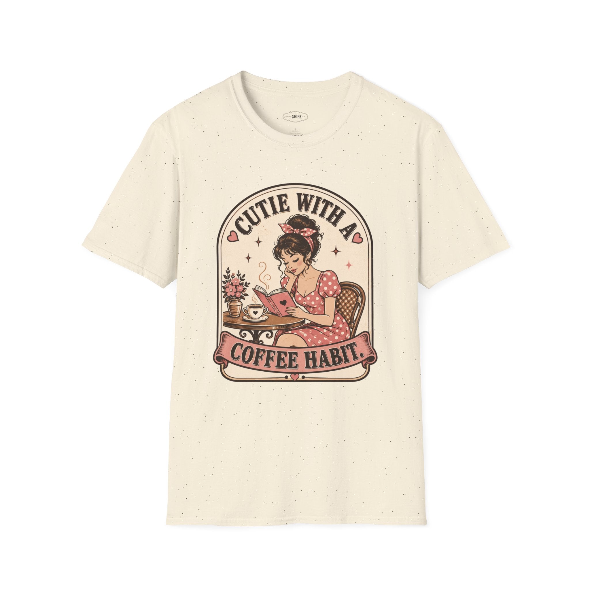 Cutie With a Coffee Habit T-Shirt Vintage Design