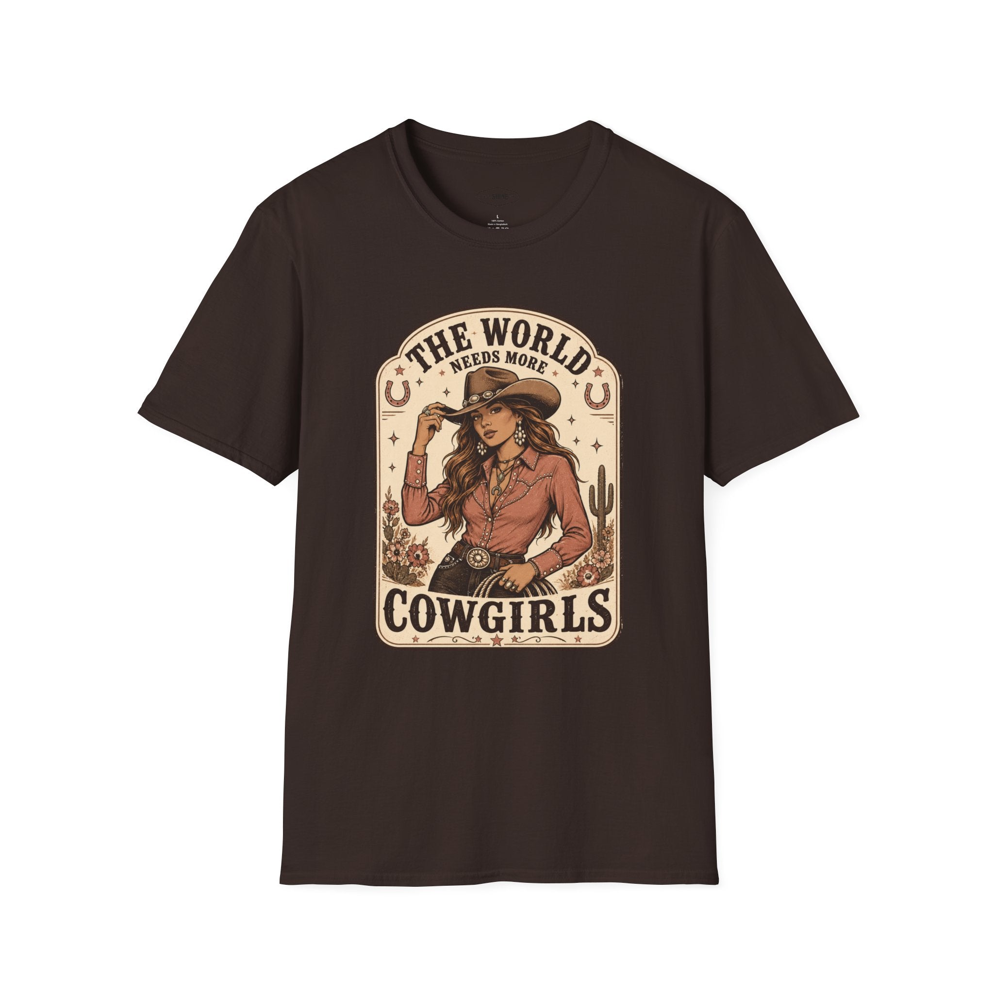 The World Needs More Cowgirls T-Shirt Vintage Design