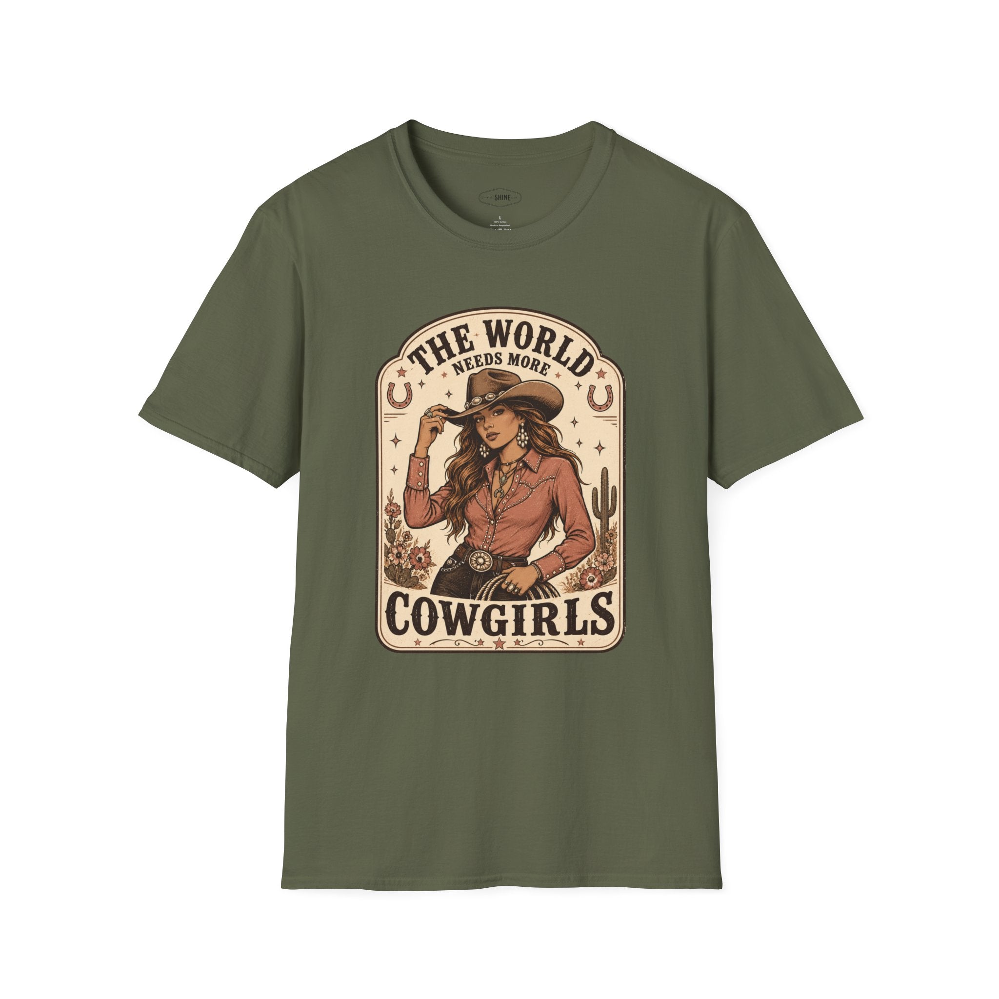 The World Needs More Cowgirls T-Shirt Vintage Design