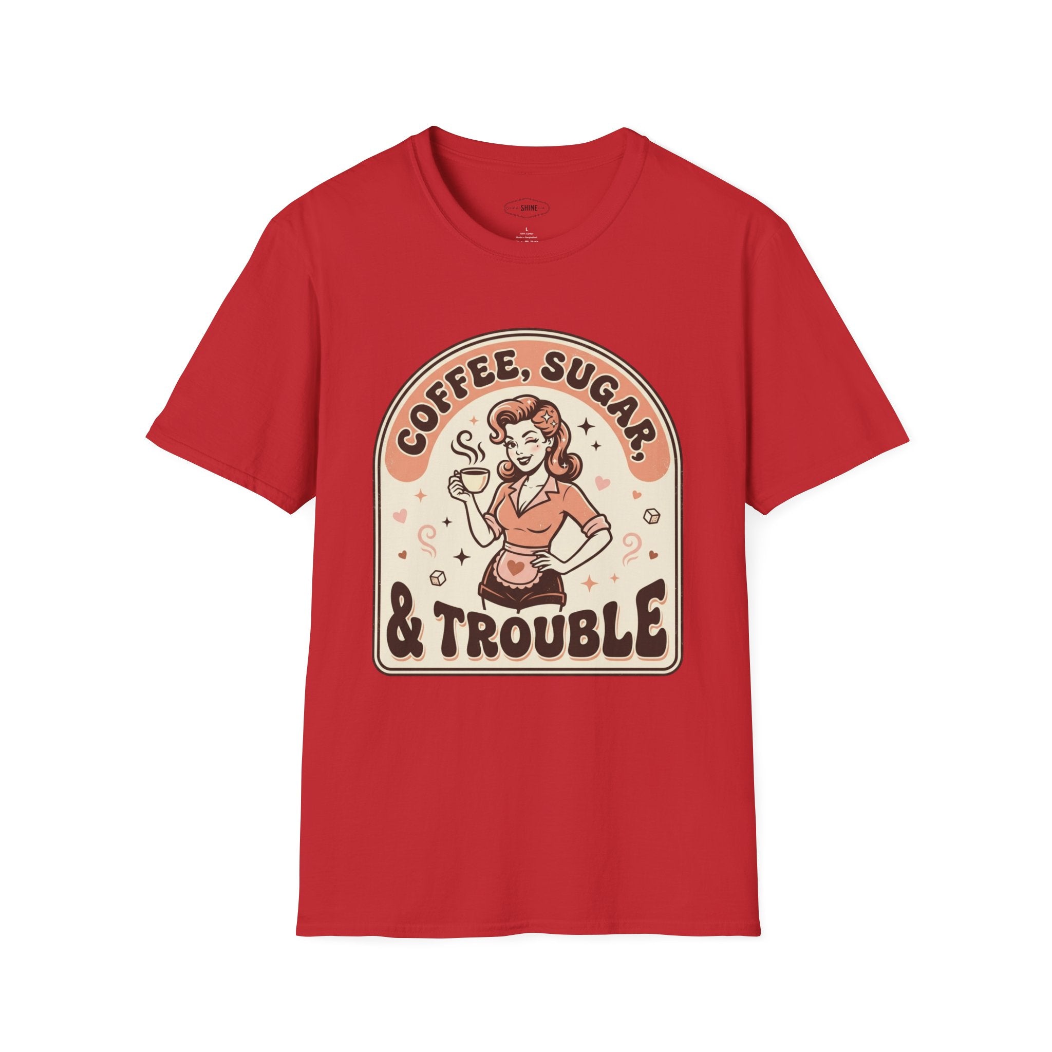Coffee, Sugar & Trouble T-Shirt Vintage Design