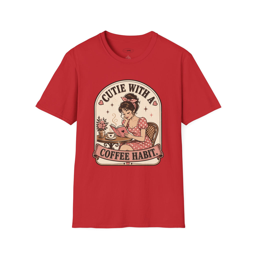 Cutie With a Coffee Habit T-Shirt Vintage Design