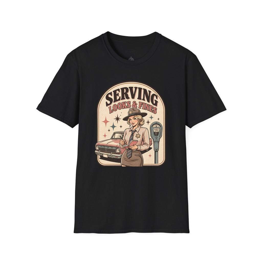 Serving Looks & Fines T-Shirt Vintage Design