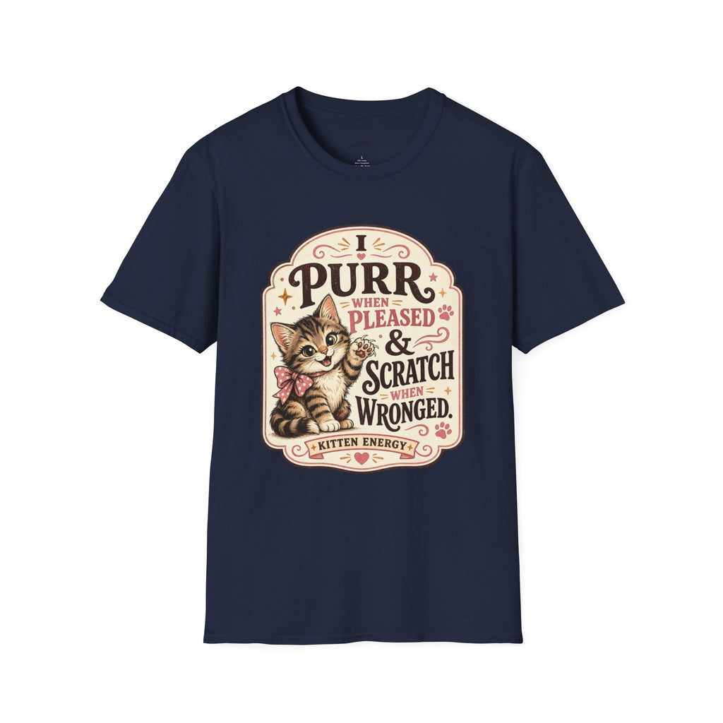 I Purr When Pleased & Scratch When Wronged T-Shirt Vintage Design