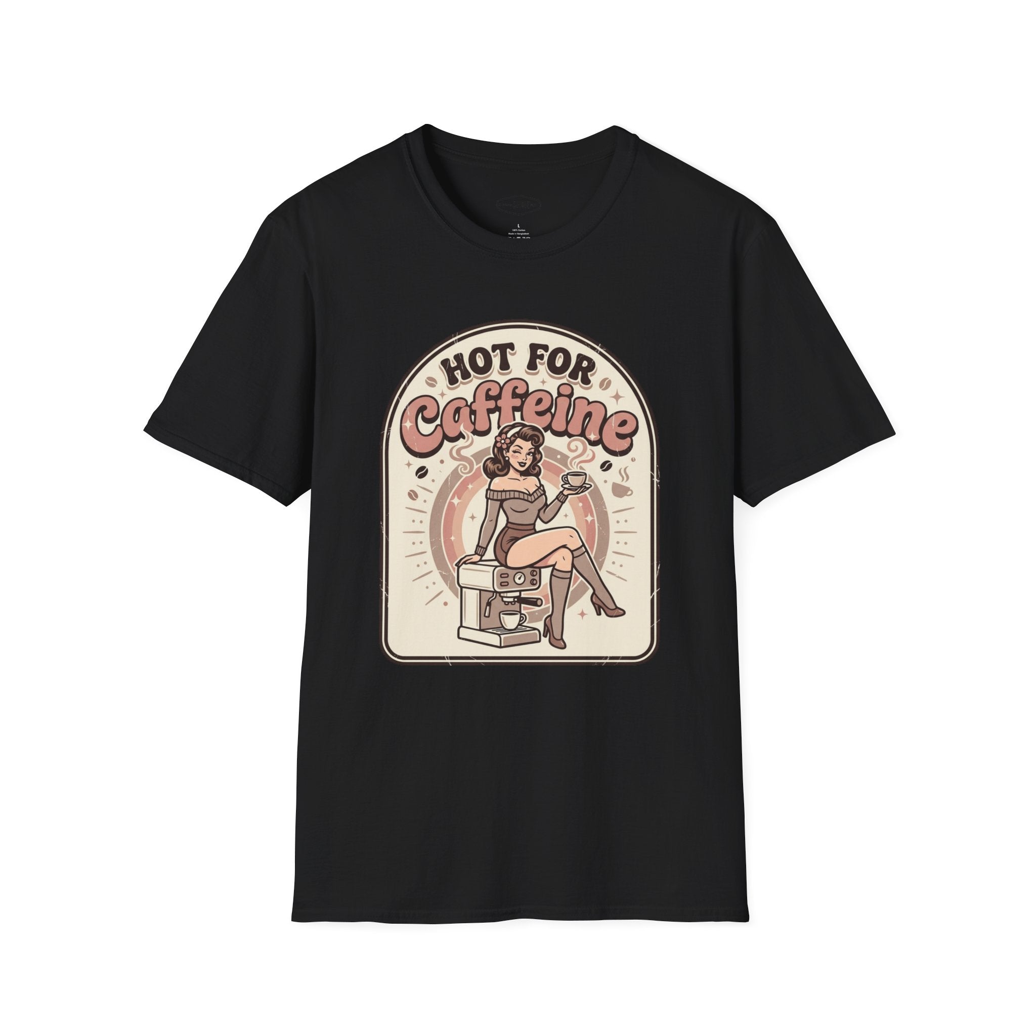 Hot for Caffeine T-Shirt Vintage Design