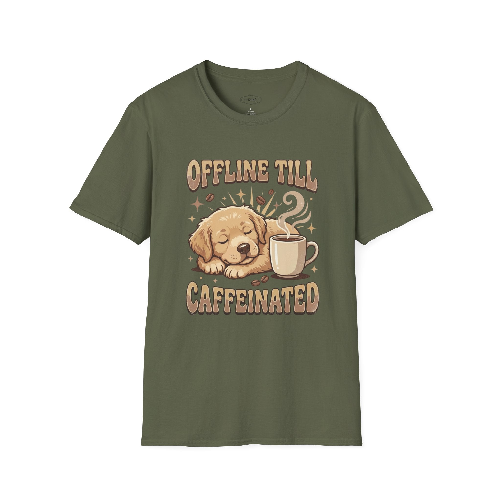 Offline Till Caffeinated T-Shirt Vintage Design