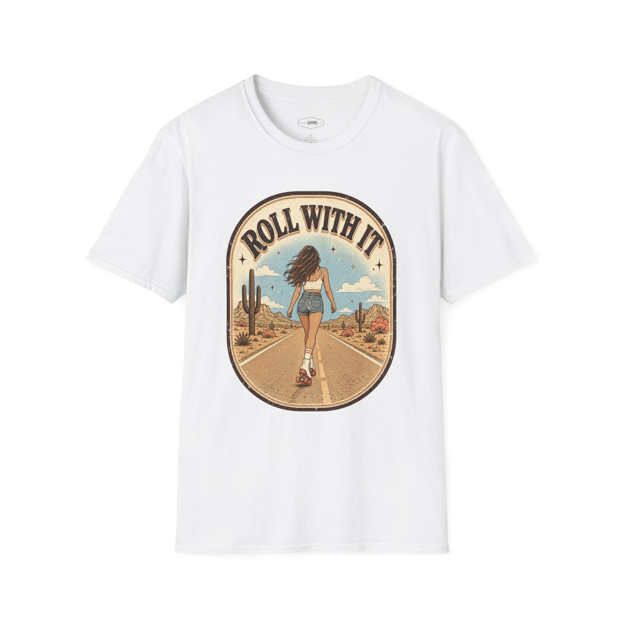 Roll With It T-Shirt Vintage Design