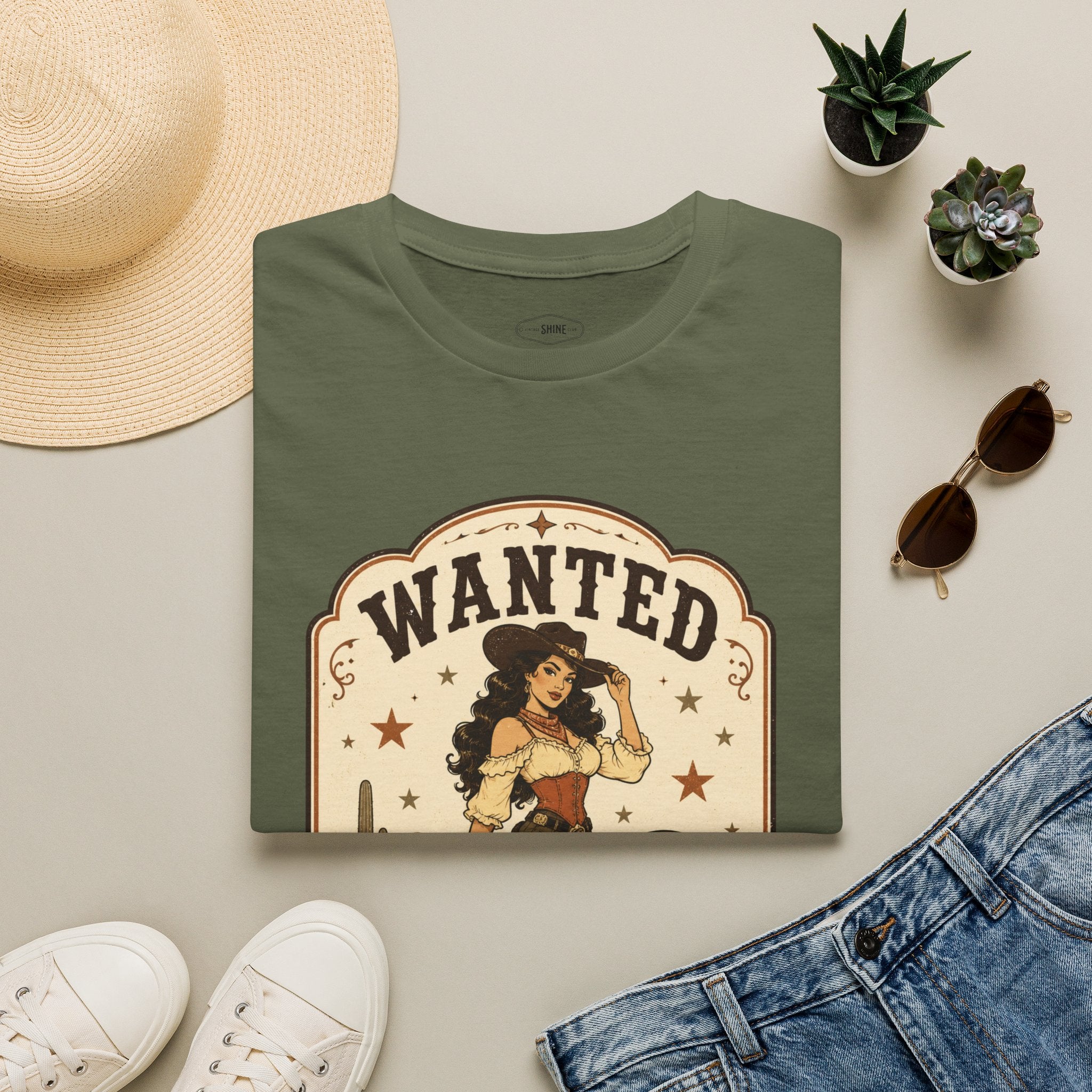 Wanted and Wild T-Shirt Vintage Design