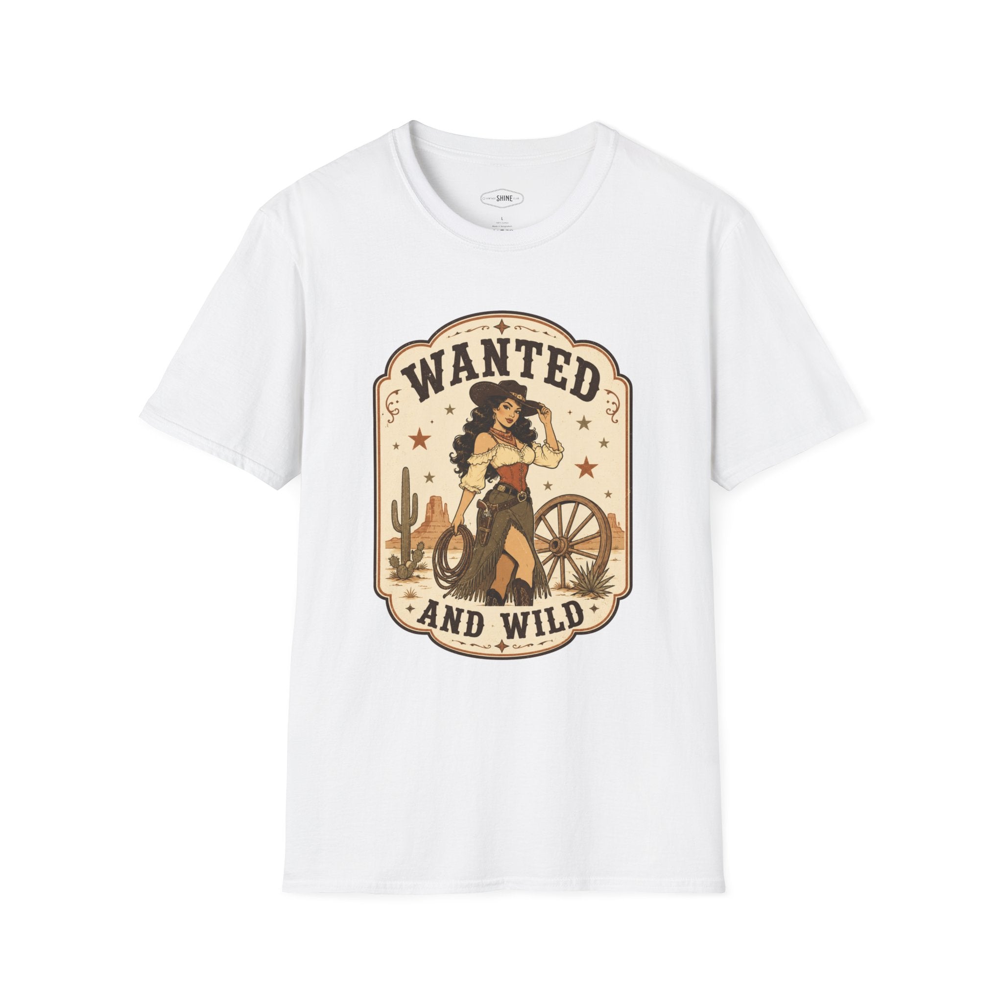 Wanted and Wild T-Shirt Vintage Design