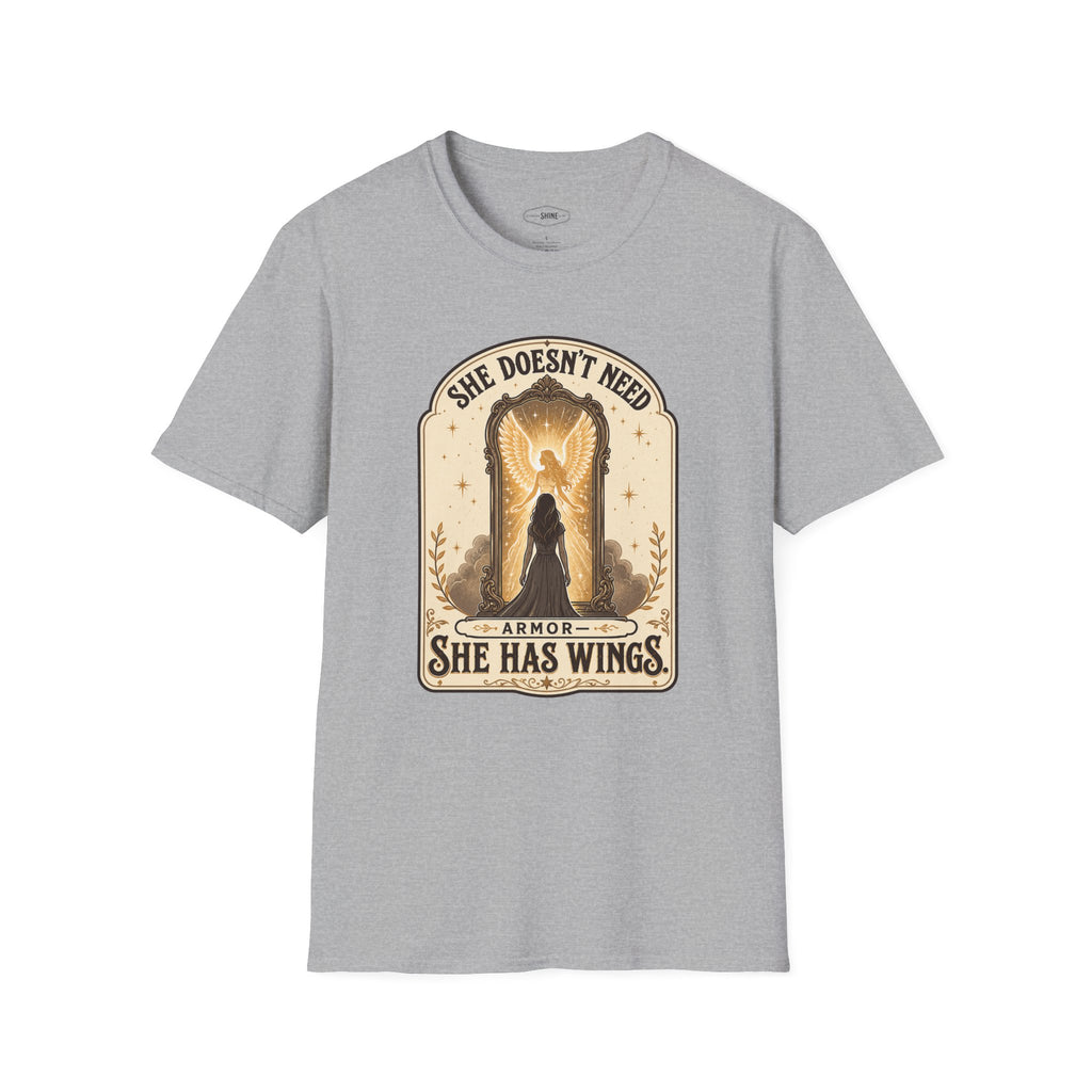 She Doesn't Need Armor, She Has Wings T-Shirt Vintage Design
