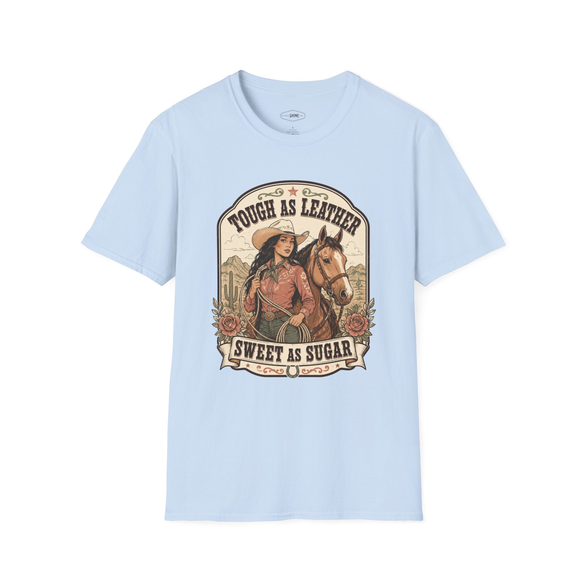 Tough as Leather, Sweet as Sugar T-Shirt Vintage Design