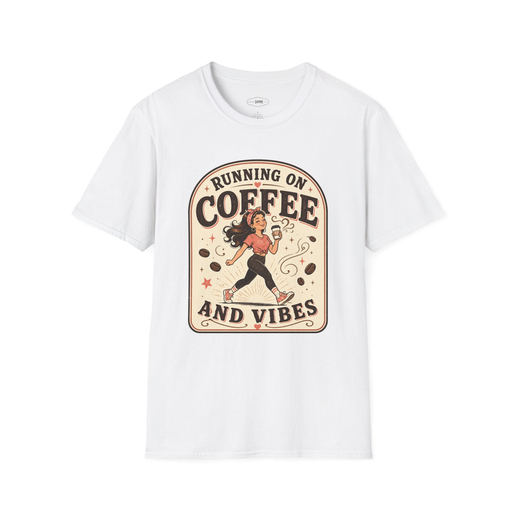 Running on Coffee and Vibes T-Shirt Vintage Design