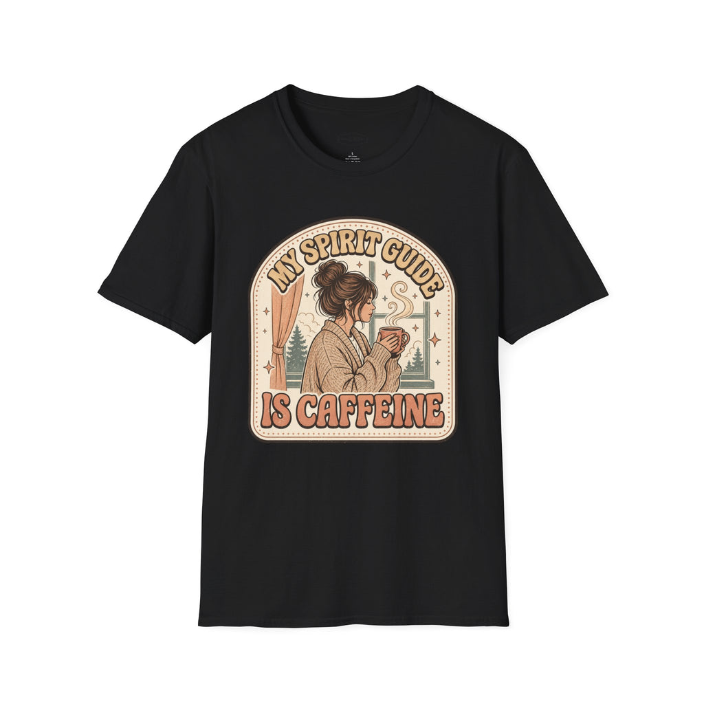 My Spirit Guide Is Caffeine T-Shirt Vintage Design
