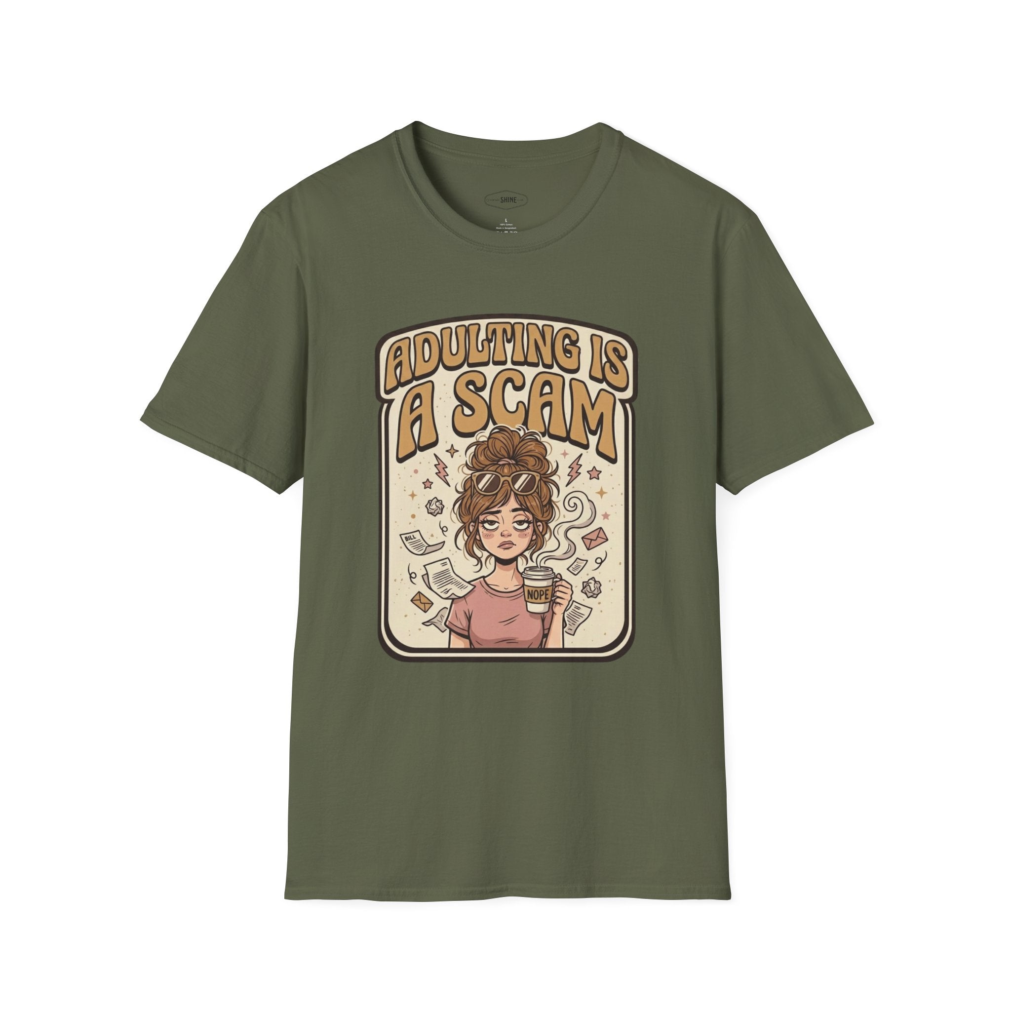 Adulting Is a Scam T-Shirt Vintage Design