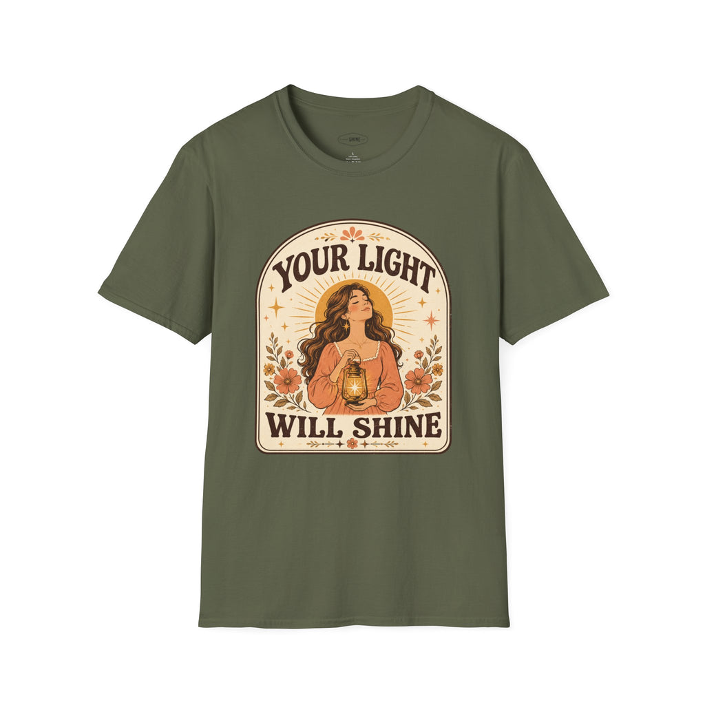 Your Light Will Shine T-Shirt Vintage Design