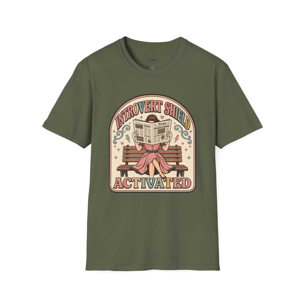Introvert Shield Activated T-Shirt Vintage Design