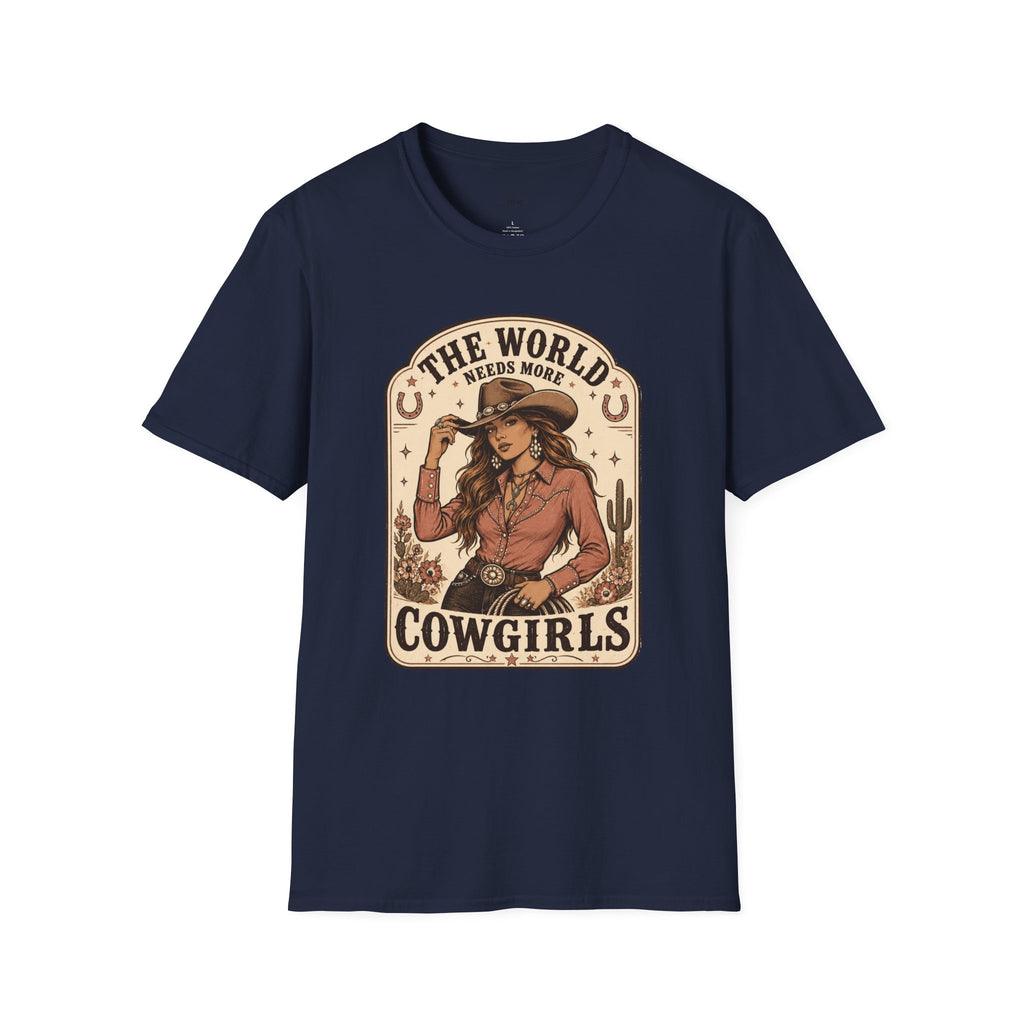The World Needs More Cowgirls T-Shirt Vintage Design
