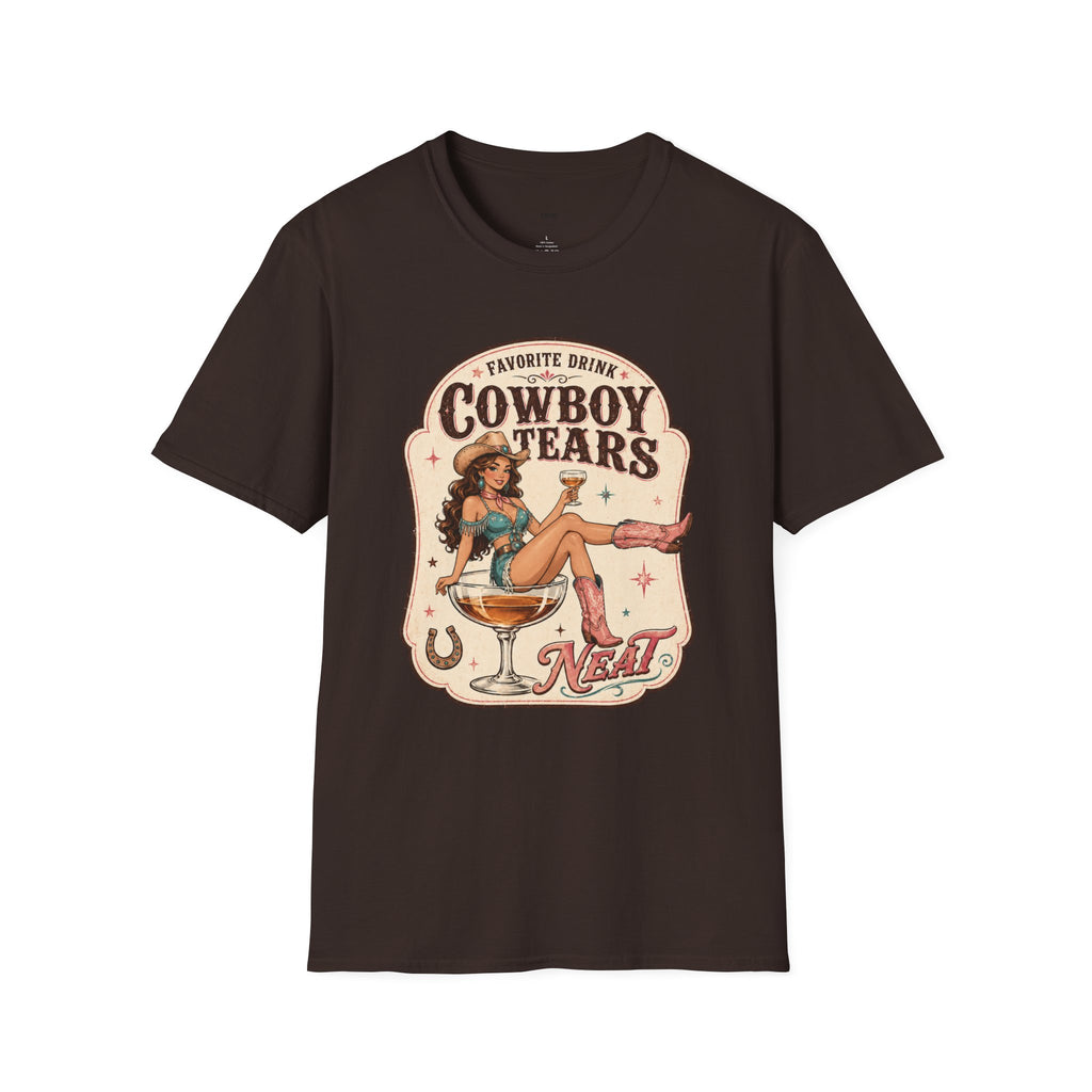Favorite Drink Cowboy Tears Neat T-Shirt Vintage Design