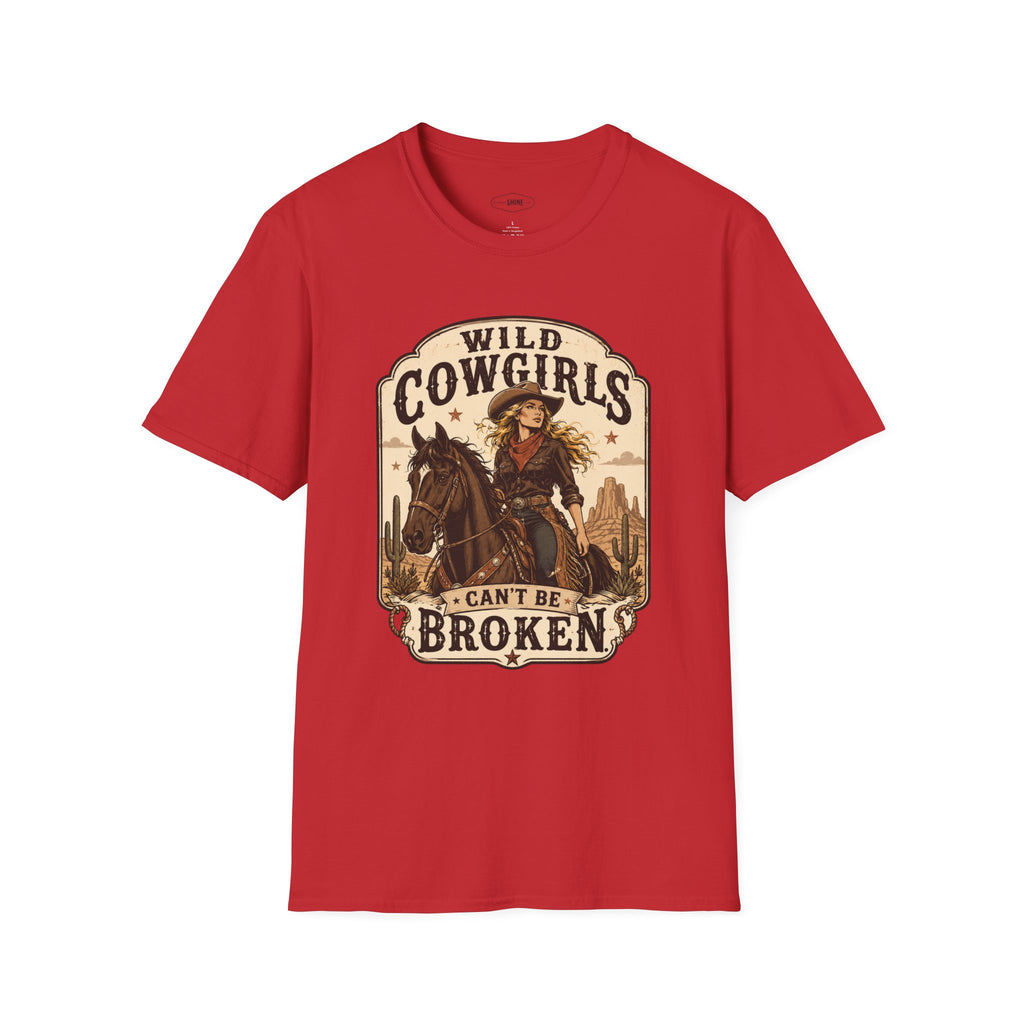 Wild Cowgirls Can't Be Broken T-Shirt Vintage Design