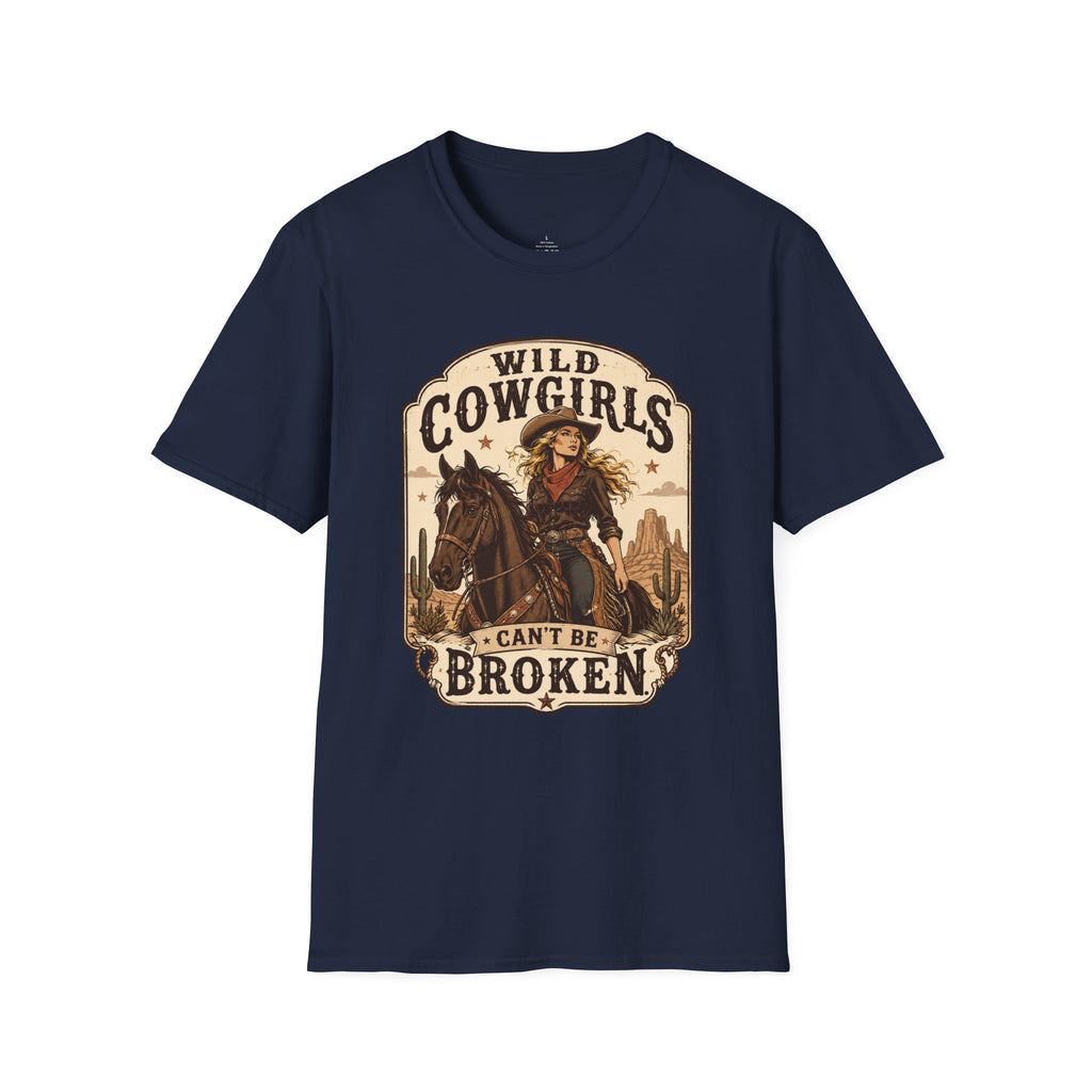 Wild Cowgirls Can't Be Broken T-Shirt Vintage Design