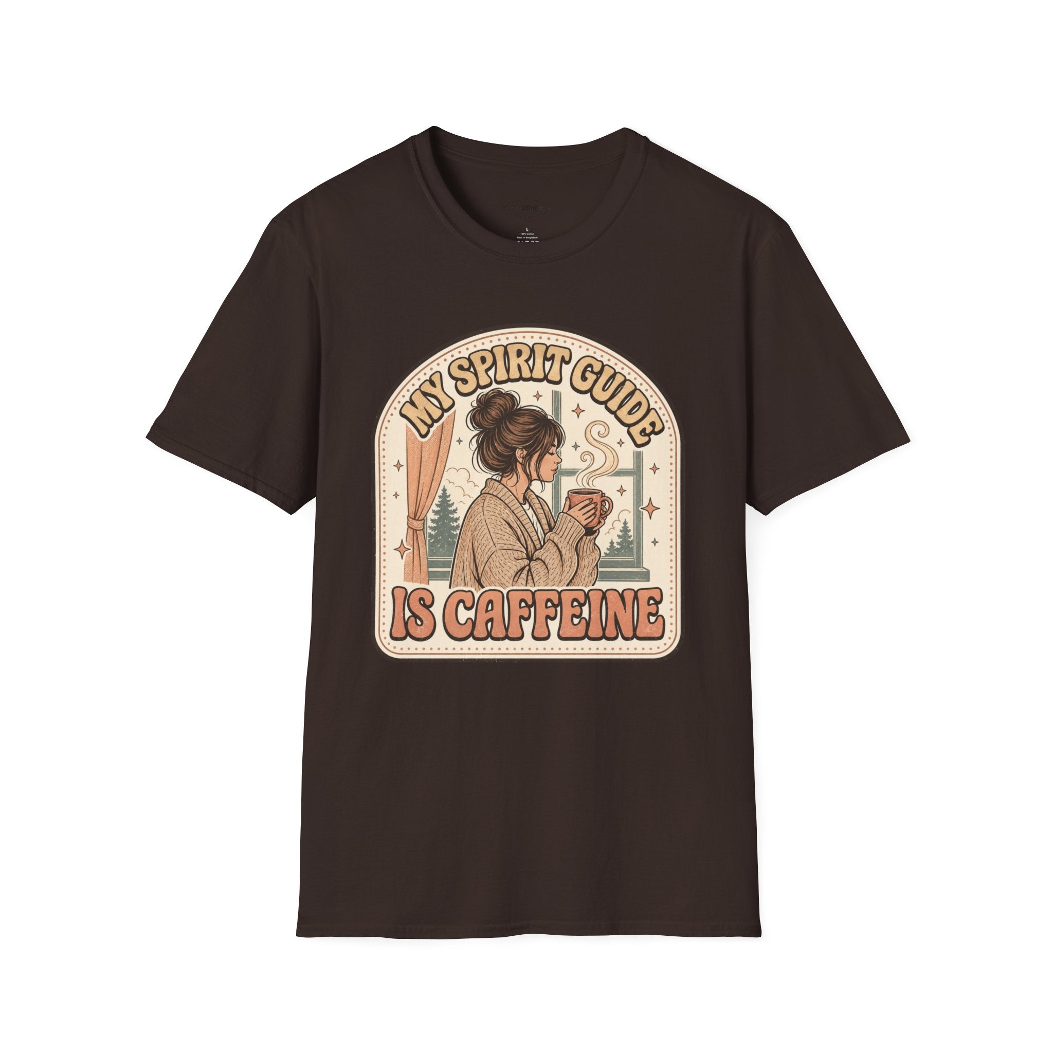 My Spirit Guide Is Caffeine T-Shirt Vintage Design