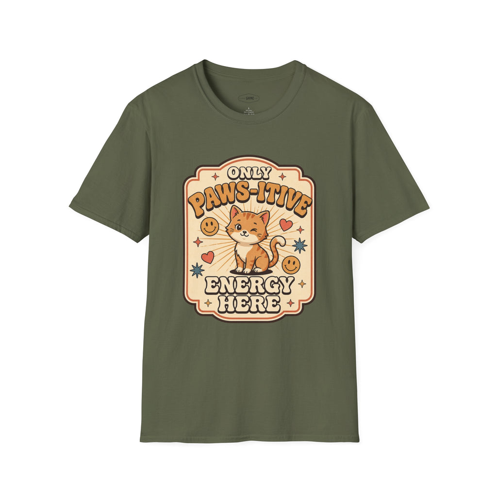 Only Paws-itive Energy Here T-Shirt Vintage Design