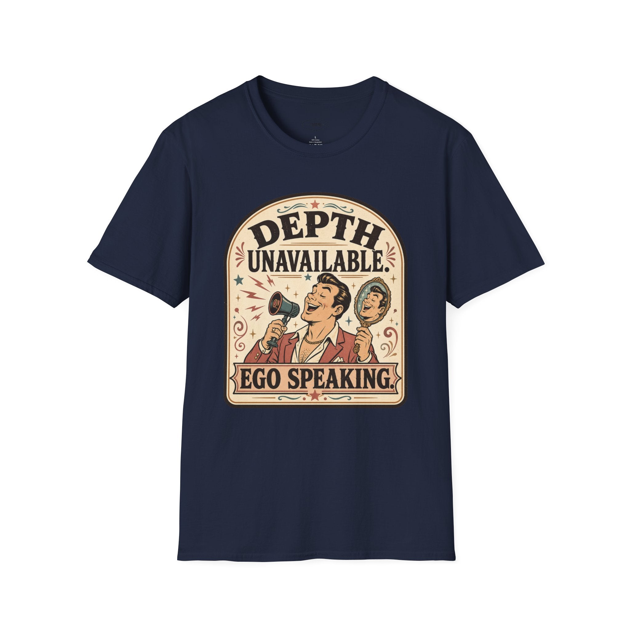 Depth Unavailable Ego Speaking T-Shirt Vintage Design