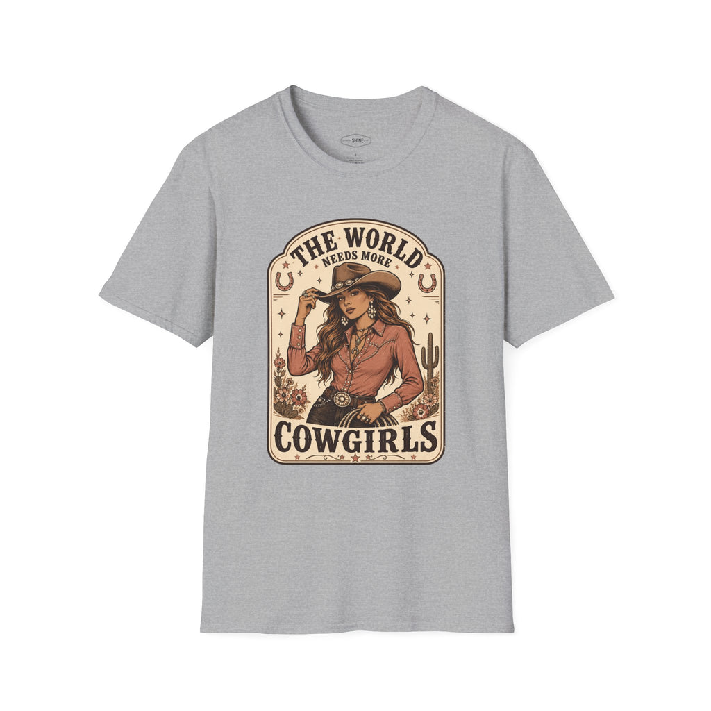 The World Needs More Cowgirls T-Shirt Vintage Design