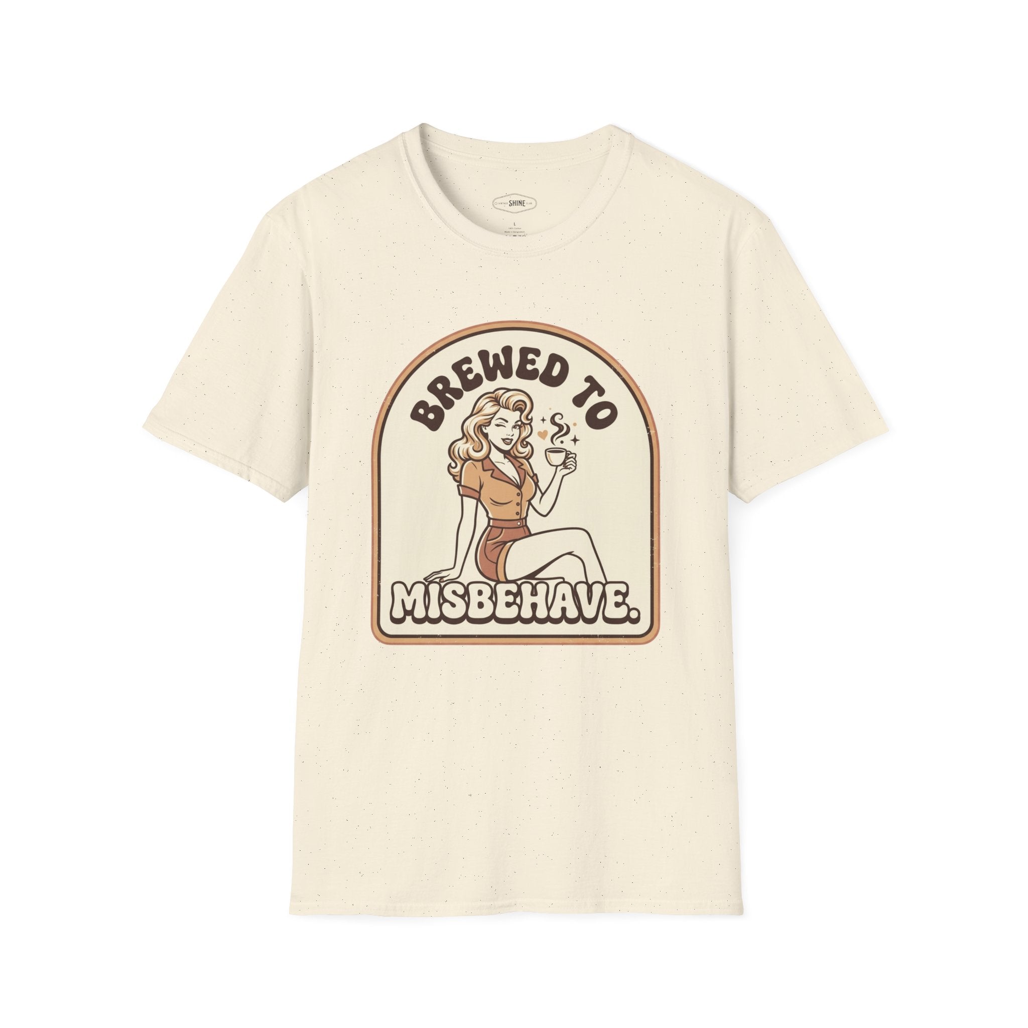 Brewed to Misbehave T-Shirt Vintage Design