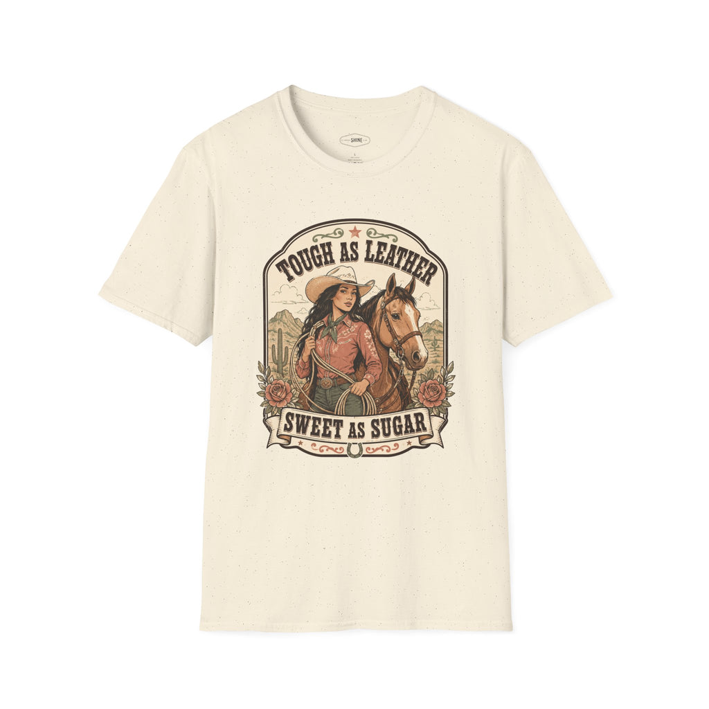 Tough as Leather, Sweet as Sugar T-Shirt Vintage Design