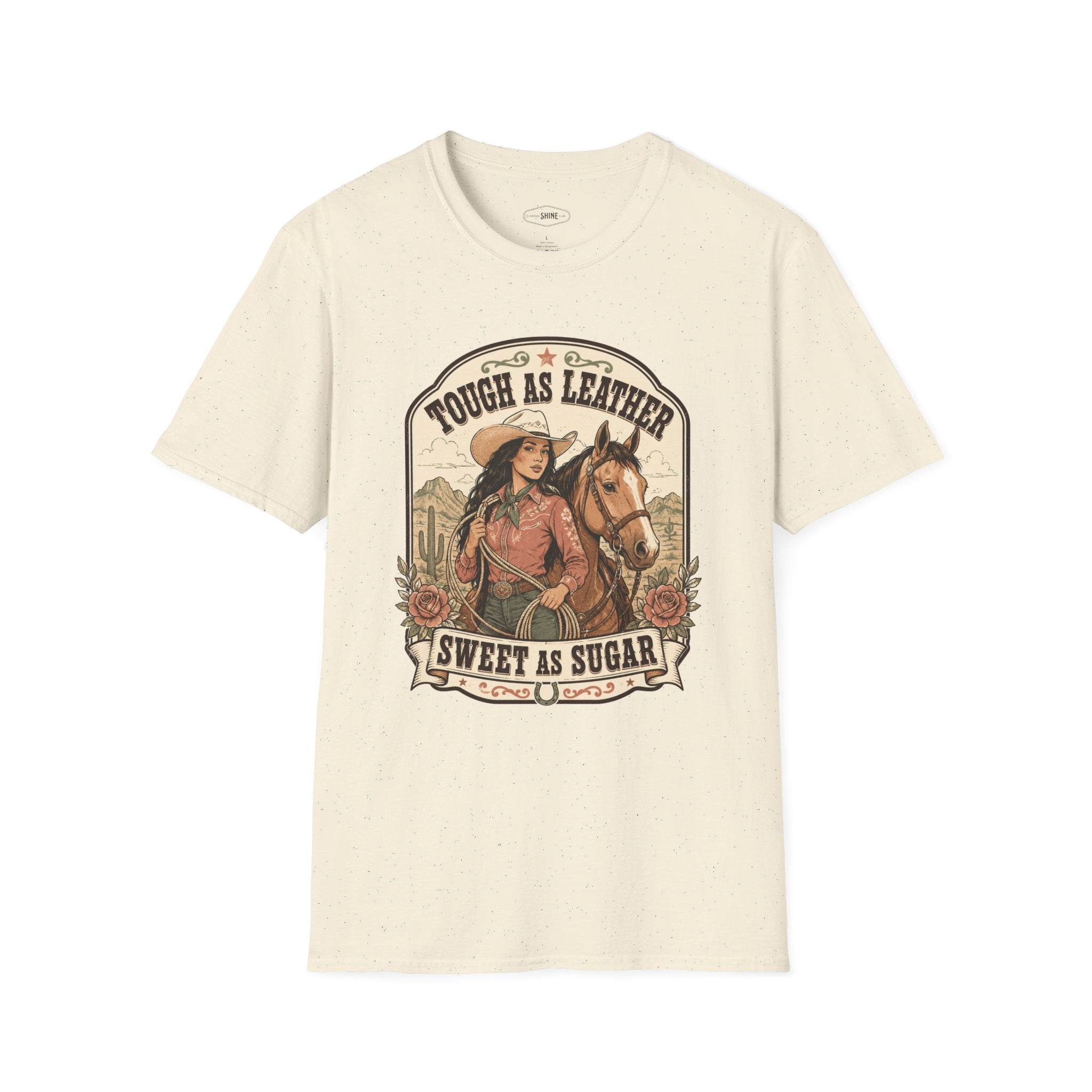 Tough as Leather, Sweet as Sugar T-Shirt Vintage Design