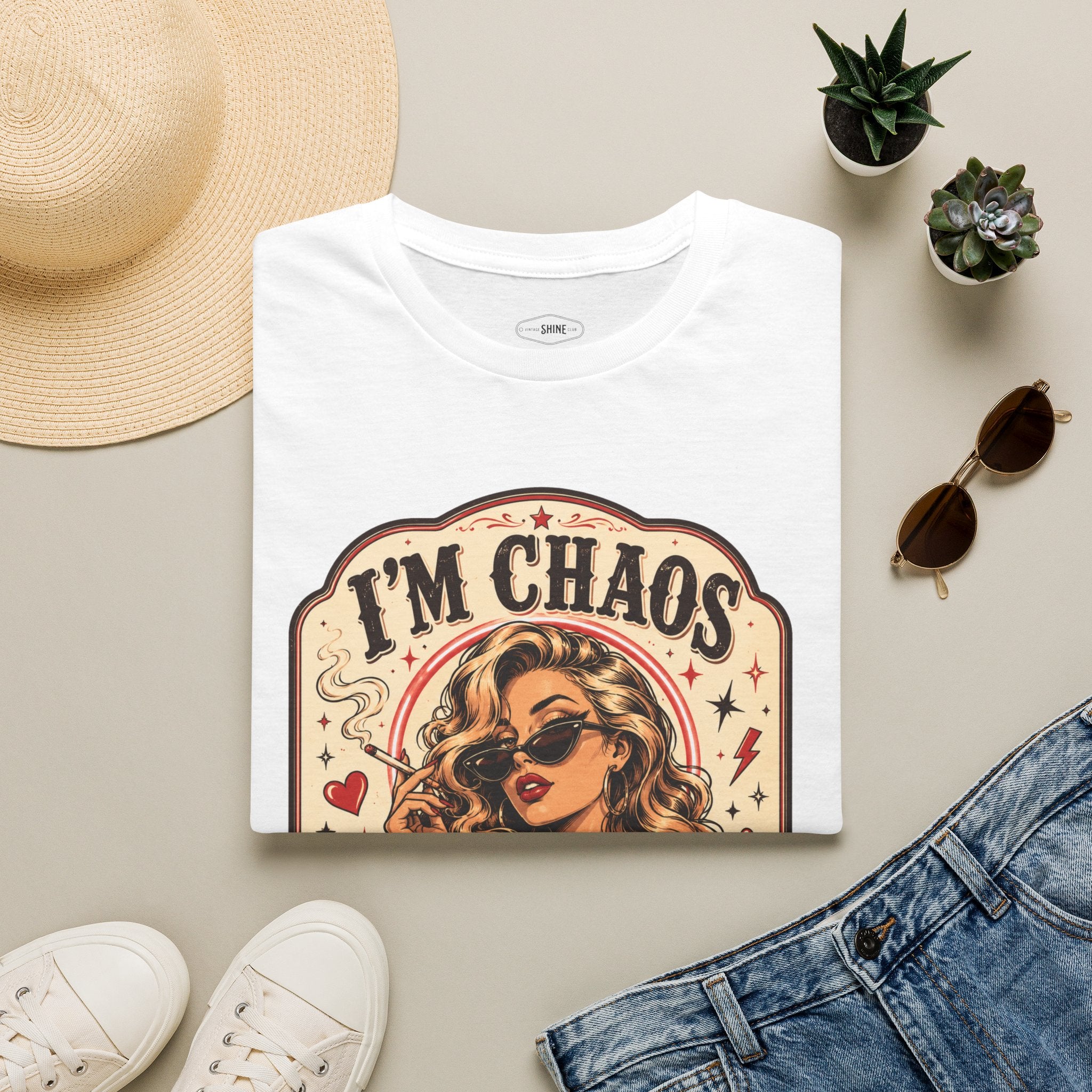 I'm Chaos but At Least I'm Fun T-Shirt Vintage Design